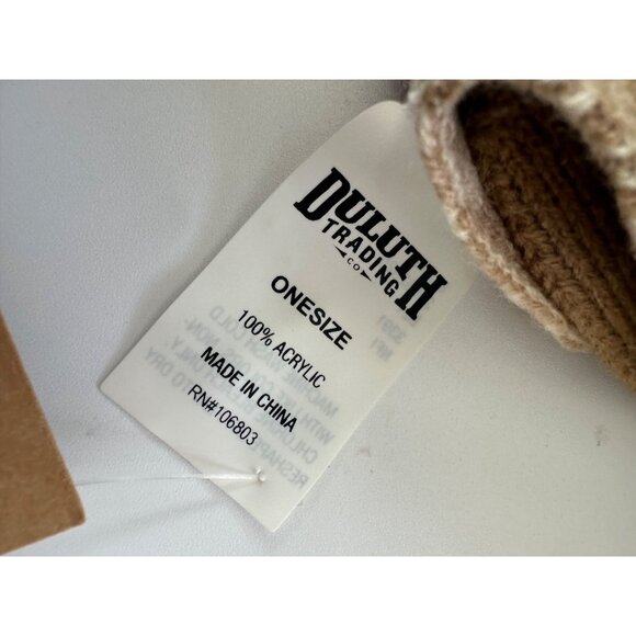 Duluth Trading Co. Scandinavian Scarf Ivory Tan Women's NEW - Picture 5 of 7